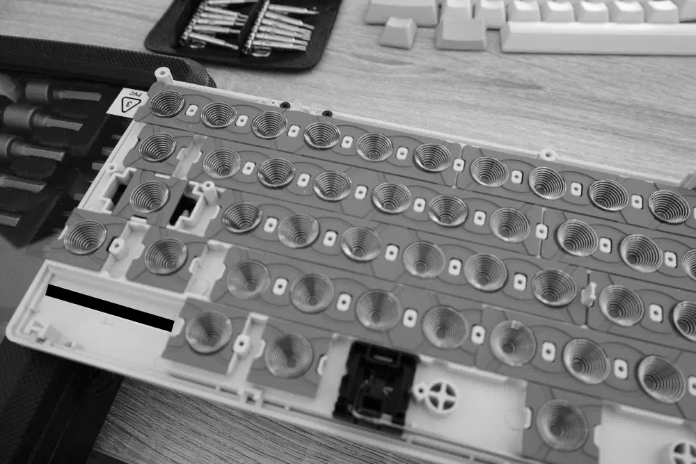 Domes and springs placed