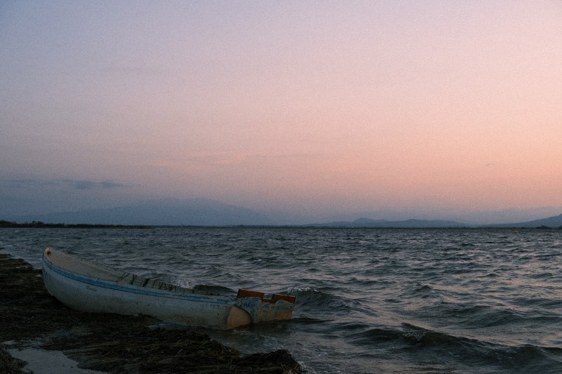Abandonned Boat at Sunset